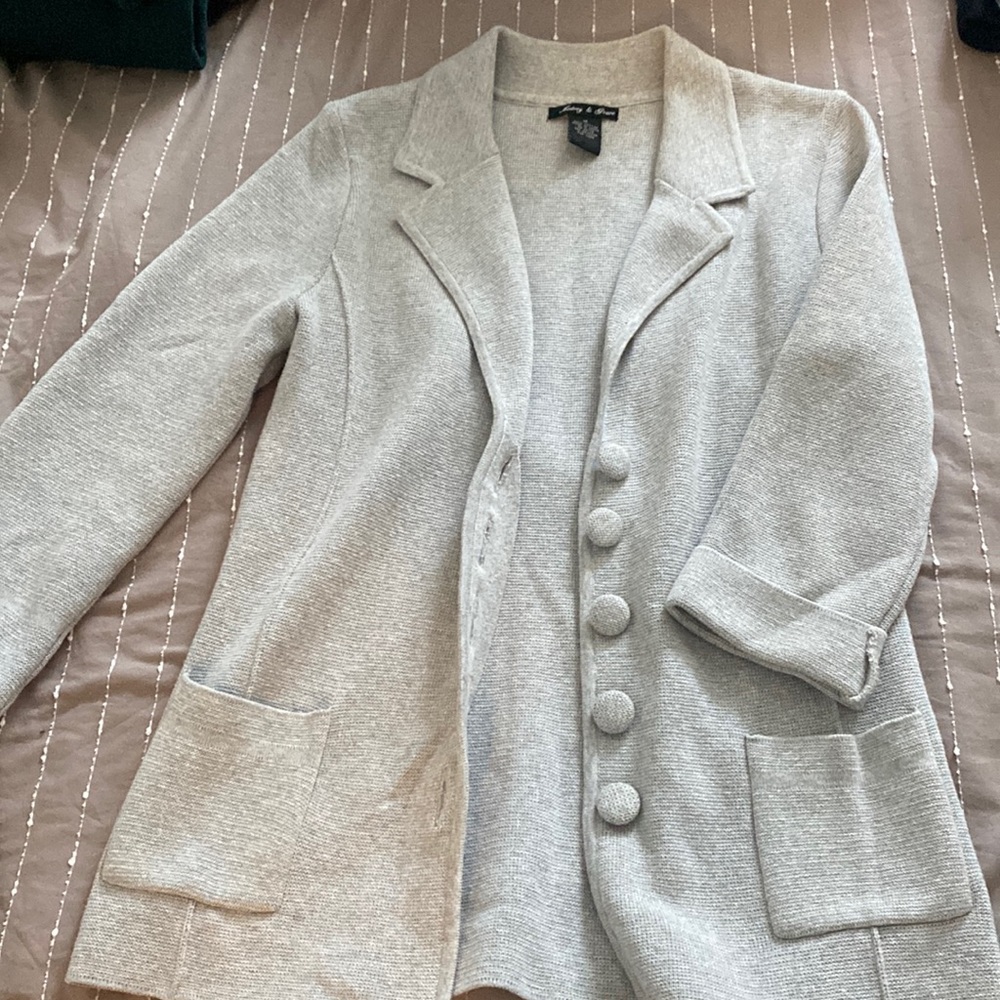 Heather grey soft blazer